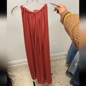 Nwt Frenckenberger Coral Cashmere Blend Maxi Dress